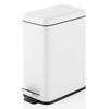 image:imagemDesign Small Modern 13 Gallon Rectangle Metal Lidded Step Trash Can Compact Garbage Bin with Removable Liner Bucket and Handle for Bathroom Kitchen Craft Room Office Garage  BlackWhite