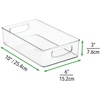 image:imagemDesign Small Plastic Nursery Storage Container Bins with Handles for Organization in Cabinet Closet or Cubby Shelves  Organizer for Baby Food Bibs Formula  Ligne Collection  2 Pack  Clear10 x 6 x 3 Pack of 1