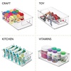 image:imagemDesign Small Plastic Nursery Storage Container Bins with Handles for Organization in Cabinet Closet or Cubby Shelves  Organizer for Baby Food Bibs Formula  Ligne Collection  2 Pack  Clear10 x 6 x 3 Pack of 1