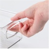 image:imagemDesign Small Plastic Nursery Storage Container Bins with Handles for Organization in Cabinet Closet or Cubby Shelves  Organizer for Baby Food Bibs Formula  Ligne Collection  2 Pack  Clear10 x 4 x 3 Pack of 2