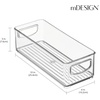 image:imagemDesign Small Plastic Nursery Storage Container Bins with Handles for Organization in Cabinet Closet or Cubby Shelves  Organizer for Baby Food Bibs Formula  Ligne Collection  2 Pack  Clear10 x 4 x 3 Pack of 2