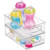 image:imagemDesign Small Plastic Nursery Storage Container Bins with Handles for Organization in Cabinet Closet or Cubby Shelves  Organizer for Baby Food Bibs Formula  Ligne Collection  2 Pack  Clear10 x 6 x 3 Pack of 1