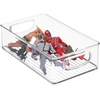 image:imagemDesign Small Plastic Nursery Storage Container Bins with Handles for Organization in Cabinet Closet or Cubby Shelves  Organizer for Baby Food Bibs Formula  Ligne Collection  2 Pack  Clear10 x 6 x 3 Pack of 1