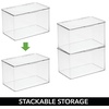 image:imagemDesign Small Plastic Stackable Lidded Craft Storage Box  Stacking Container Bin Tubs with Labels for Hobby Crafts and Organizing Art Supplies  2 Bins  32 Printed Labels  Clear