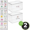 image:imagemDesign Small Plastic Stackable Lidded Craft Storage Box  Stacking Container Bin Tubs with Labels for Hobby Crafts and Organizing Art Supplies  2 Bins  32 Printed Labels  Clear
