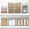 image:imagemDesign Stackable Storage Containers Box with 2 PullOut Drawers  Stacking Plastic Drawer Bins for Closet Organization Linen Coat Bedroom or Entryway Closets  Lumiere Collection  2 Pack  Clear