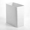 image:imagemDesign Stainless Steel Slim Rectangular Modern Metal 26 Gallon10 Liter Trash Can Wastebasket Garbage Container Bin for Bathroom Bedroom Kitchen Home Office Holds Waste Recycling  Soft BrassWhite