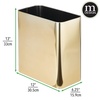 image:imagemDesign Stainless Steel Slim Rectangular Modern Metal 26 Gallon10 Liter Trash Can Wastebasket Garbage Container Bin for Bathroom Bedroom Kitchen Home Office Holds Waste Recycling  Soft BrassSoft Brass