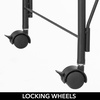 image:imagemDesign Steel 2Tier Rolling Utility Cart with Wire Storage Basket Metal Frame Stand with Fully Rotating Wheels for Kitchen Living Room Office Garage Laundry Room or Bedroom  Matte Black