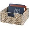 image:imagemDesign Storage Box in Set of 2  Braided Water Hyacinth Basket  Ideal Storage Accessory for Organization in a Shelf  Grey