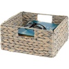 image:imagemDesign Storage Box in Set of 2  Braided Water Hyacinth Basket  Ideal Storage Accessory for Organization in a Shelf  Grey