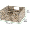 image:imagemDesign Storage Box in Set of 2  Braided Water Hyacinth Basket  Ideal Storage Accessory for Organization in a Shelf  Grey