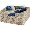 image:imagemDesign Storage Box in Set of 2  Braided Water Hyacinth Basket  Ideal Storage Accessory for Organization in a Shelf  Grey