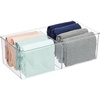 image:imagemDesign Storage Box with 2 Compartments  Practical Clothing Storage Box for The Bedroom  Makeup Accessories and Clothes Organiser  Set of 8  Clear