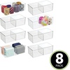 image:imagemDesign Storage Box with 2 Compartments  Practical Clothing Storage Box for The Bedroom  Makeup Accessories and Clothes Organiser  Set of 8  Clear