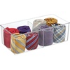 image:imagemDesign Storage Box with 2 Compartments  Practical Clothing Storage Box for The Bedroom  Makeup Accessories and Clothes Organiser  Set of 8  Clear