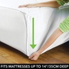 image:imagemDesign Twin Size Quilted Mattress Pad Cover  Soft Box Stitched Bed Topper Secure Fitted 14 Deep Pocket  Vinyl Free Machine Washable  Optic White