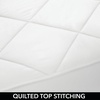 image:imagemDesign Twin Size Quilted Mattress Pad Cover  Soft Box Stitched Bed Topper Secure Fitted 14 Deep Pocket  Vinyl Free Machine Washable  Optic White