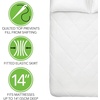 image:imagemDesign Twin Size Quilted Mattress Pad Cover  Soft Box Stitched Bed Topper Secure Fitted 14 Deep Pocket  Vinyl Free Machine Washable  Optic White