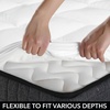 image:imagemDesign Twin Size Quilted Mattress Pad Cover  Soft Box Stitched Bed Topper Secure Fitted 14 Deep Pocket  Vinyl Free Machine Washable  Optic White