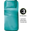image:imagemDesign Twin Size Superfine Brushed Microfiber Sheet Set  3 Pieces  Extra Soft Bed Sheets and Pillowcase  Easy Fit Deep Pockets  Wrinkle Resistant Comfortable amp Breathable  Teal Blue