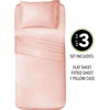 image:imagemDesign Twin Size Superfine Brushed Microfiber Sheet Set  3 Pieces  Extra Soft Bed Sheets and Pillowcase  Easy Fit Deep Pockets  Wrinkle Resistant Comfortable amp Breathable  Light Pink