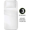 image:imagemDesign Twin Size Superfine Brushed Microfiber Sheet Set  3 Pieces  Extra Soft Bed Sheets and Pillowcase  Easy Fit Deep Pockets  Wrinkle Resistant Comfortable amp Breathable  White