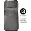 image:imagemDesign Twin Size Superfine Brushed Microfiber Sheet Set  3 Pieces  Extra Soft Bed Sheets and Pillowcase  Easy Fit Deep Pockets  Wrinkle Resistant Comfortable amp Breathable  Charcoal