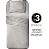 image:imagemDesign Twin Size Superfine Brushed Microfiber Sheet Set  3 Pieces  Extra Soft Bed Sheets and Pillowcase  Easy Fit Deep Pockets  Wrinkle Resistant Comfortable amp Breathable  Gray
