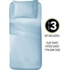 image:imagemDesign Twin XL Size Superfine Brushed Microfiber Sheet Set  3 Pieces  Extra Soft Bed Sheets and Pillowcase  Easy Fit Deep Pockets  Wrinkle Resistant Comfortable amp Breathable  Light Blue