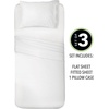 image:imagemDesign Twin XL Size Superfine Brushed Microfiber Sheet Set  3 Pieces  Extra Soft Bed Sheets and Pillowcase  Easy Fit Deep Pockets  Wrinkle Resistant Comfortable amp Breathable  White