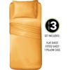 image:imagemDesign Twin XL Size Superfine Brushed Microfiber Sheet Set  3 Pieces  Extra Soft Bed Sheets and Pillowcase  Easy Fit Deep Pockets  Wrinkle Resistant Comfortable amp Breathable  Mustard Yellow