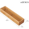 image:imagemDesign Wooden Bamboo Office Drawer Organizer Box Tray Stackable Storage for Drawers Cabinets Shelves Cubby or Desktop Hold Pens Pencils Supplies Echo Collection 6 Pack Natural Wood Finish2