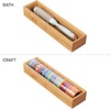 image:imagemDesign Wooden Bamboo Office Drawer Organizer Box Tray Stackable Storage for Drawers Cabinets Shelves Cubby or Desktop Hold Pens Pencils Supplies Echo Collection 6 Pack Natural Wood Finish2