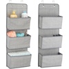 image:imagemDesign A58 Soft Fabric Over The Door Hanging Storage Organizer with 3 Large Pockets for ChildKids Room or NurseryHooks Included Textured Print 2 PackGray