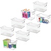 image:imagemDesign Deep Plastic Storage Organizer Bin Craft Room Organization for Classroom Studio Shelves and Closet  Storage for Sewing Art Supplies Yarn and Tools  Ligne Collection  8 Pack  Clear