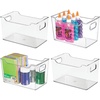 image:imagemDesign Deep Plastic Storage Organizer Bin Craft Room Organization for Classroom Studio Shelves and Closet  Storage for Sewing Art Supplies Yarn and Tools  Ligne Collection  4 Pack  Clear