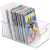 image:imagemDesign Deep Plastic Storage Organizer Container Bin Game and Comic Organization for Cabinet Cupboard Playroom Shelves or Closet  Holds Video Games Tablets DVDs Ligne Collection Clear