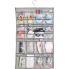 image:imagemDesign Fabric Baby Nursery Closet Organizer for Hats Bows Shoes Socks  Hanging 48 Pockets Gray