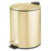 image:imagemDesign Metal 13 Gallon5 Liter Round Step Trash Wastebasket Garbage Container Bin with Lid for Bathroom Powder Room Bedroom Kitchen Craft Room Office  Removable Liner Bucket  Soft BrassSoft Brass