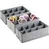 image:imagemDesign Nursery Storage Box  Set of 38 Pocket Fabric Storage Box  Ideal Baby Organiser and Wardrobe Storage for Nappies and More  Grey