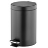 image:imagemDesign Pedal Bin  Metal Waste Bin with Pedal Lid and Plastic Bucket Insert  for Bathroom Kitchen and Office  3 Litre Household Rubbish Bin with Ergonomic Design  BlackBlack