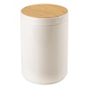 image:imagemDesign Plastic Round Trash Can Small Wastebasket  Garbage Bin Container with SwingClose Lid  Bathroom Garbage Basket  Holds Waste Recycling  13 Gallon  Basa Collection  Charcoal GrayNaturalNaturalCream