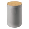 image:imagemDesign Plastic Round Trash Can Small Wastebasket  Garbage Bin Container with SwingClose Lid  Bathroom Garbage Basket  Holds Waste Recycling  13 Gallon  Basa Collection  Charcoal GrayNaturalNaturalGrey