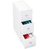 image:imagemDesign Plastic Stackable Desktop Organizer Tower Storage Station with 3 Drawers for Home Office  Holds Pens Sticky Notes Binder Clips Notepads Gel Pens or Erasers  Lumiere Collection  White
