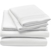 image:imagemDesign Queen Size Superfine Brushed Microfiber 4Piece Sheet Set  Extra Soft Bed Sheets and Pillowcases  Easy Fit Deep Pockets  Wrinkle Resistant Comfortable amp Breathable  Optic White