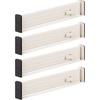 image:imagemDesign Set of 4 Drawer Dividers  Expandable Drawer Organiser Set with Protective Foam Ends  Useful Kitchen Accessories  CreamCream