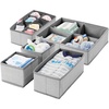 image:imagemDesign Set of 5 Kids Storage Boxes  Fabric Storage Boxes in Multiple Sizes  Ideal for Clothing Nappy and Toy Storage  Grey