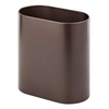 image:imagemDesign Slim PillShaped Metal 198 Gallon7 Liter Recycle Trash Can Wastebasket Garbage Container Bin  Bathroom Kitchen Bedroom Office  Durable Stainless Steel Mirri Collection BlackBronze