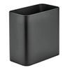 image:imagemDesign Small Metal 24 Gallon9 Liter Trash Can Wastebasket Garbage Bin for Bathroom Slim Rubbish Waste Bin Trashcans  Mirri Collection  Gray 23578MDBSTBlack